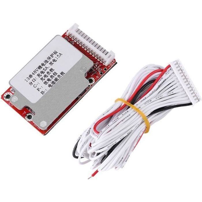 Carte Protection PCB BMS 13S 48V 20A Lithium-ion - Équilibrage Batterie Pour Moto Électrique Et VAE