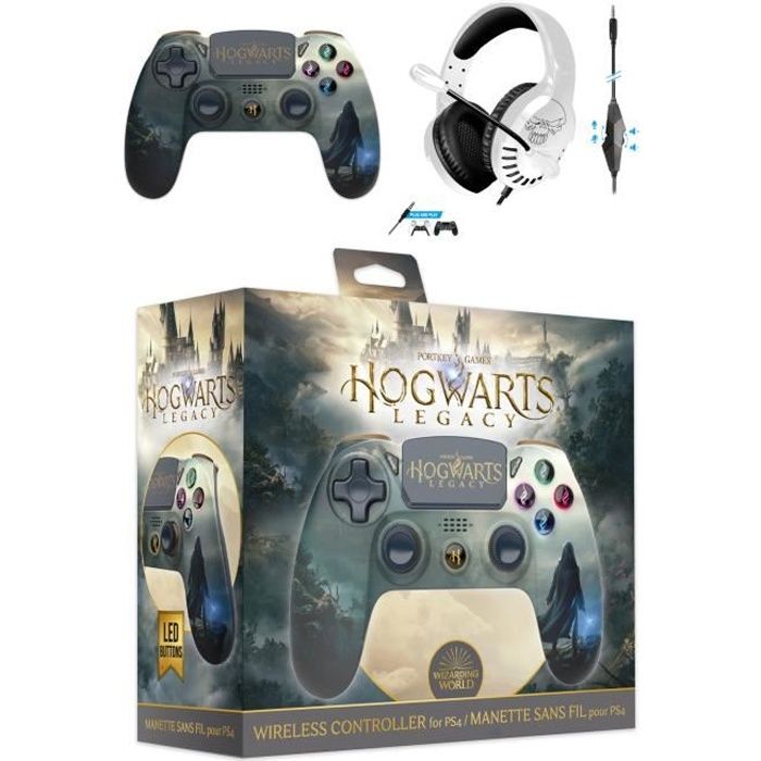 Manette PS4 Bluetooth Harry Potter Hogwarts Legacy Paysage Lumineuse 3.5  JACK + Casque Spirit of Gamer PRO-H3 PS4-PS5 PLAYSTATION - Cdiscount  Informatique