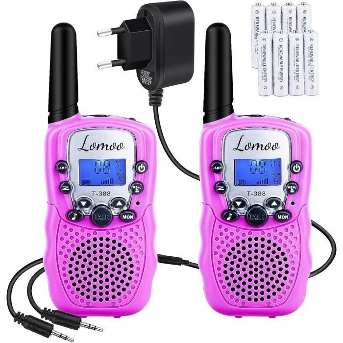 Talkies Walkies 0.5W 8 Canaux Portée 3KM Ecran LCD Lampe Torch VOX Auto