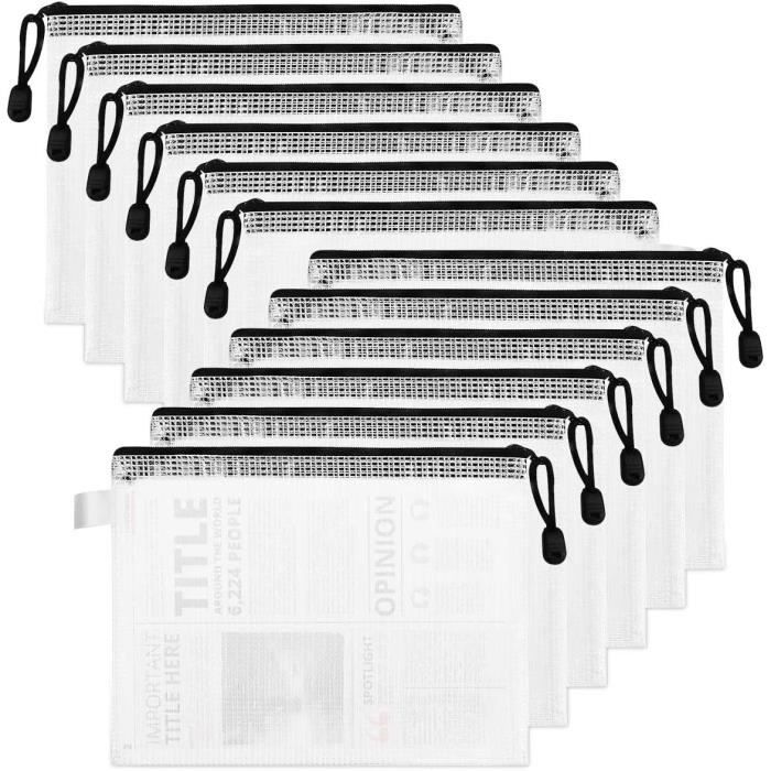 Pochette Plastique A5,Pochette A5,Pochette Rangement,12 Pi?�ces Pochette Document,Pochette 