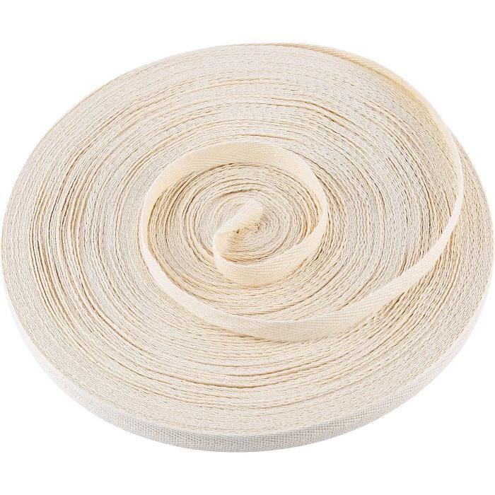 Ruban à Chevrons En Coton Sergé - 50m X 20mm, Blanc | Pour Couture, Loisirs Créatifs, Emballage