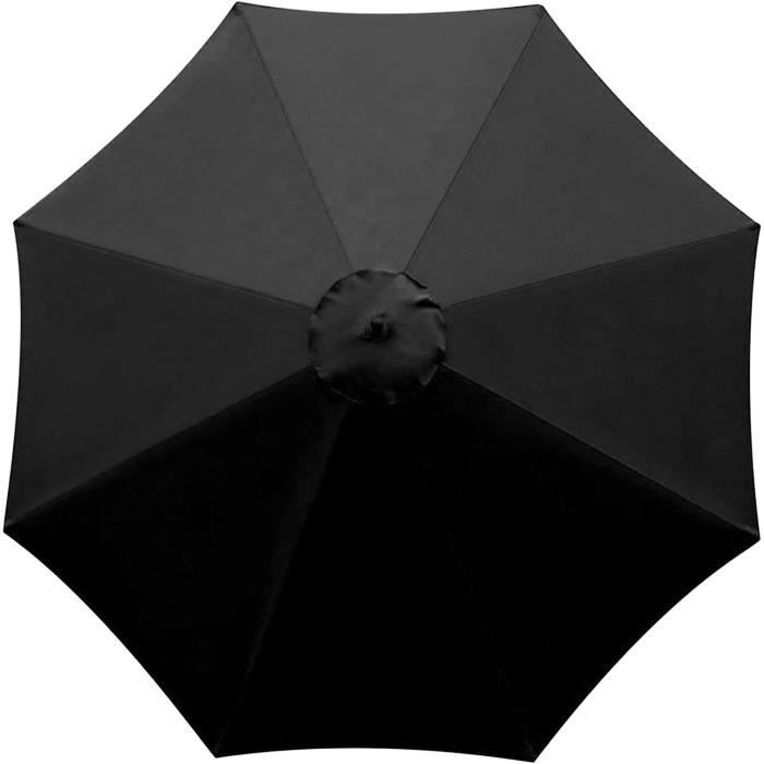 Housse De Remplacement Parasol 3.5m Gris Clair - Auvent Polyester 8 Bras - Terrasse Jardin Extérieur
