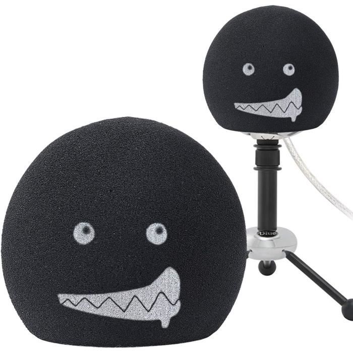 Bonnette Microphone Pour Casque Aviation – Mousse Anti-Vent Noir – Améliore Qualité Audio