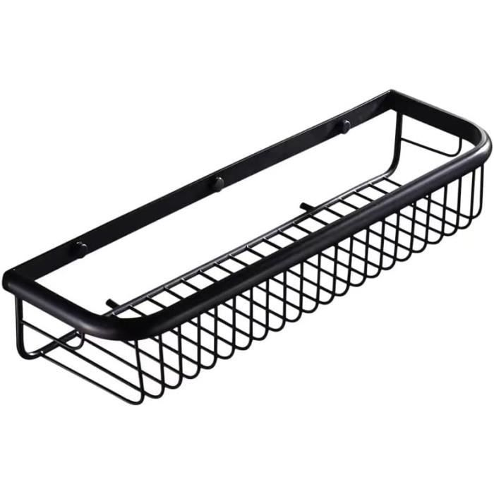 HNVNER Etagere Douche Or Brossé En Métal Lot De 2, Étagère Salle De Bain Avec Crochets Rangement Douche Pour Shampooing Serviteur De Douche Sans Percage, Antirouille