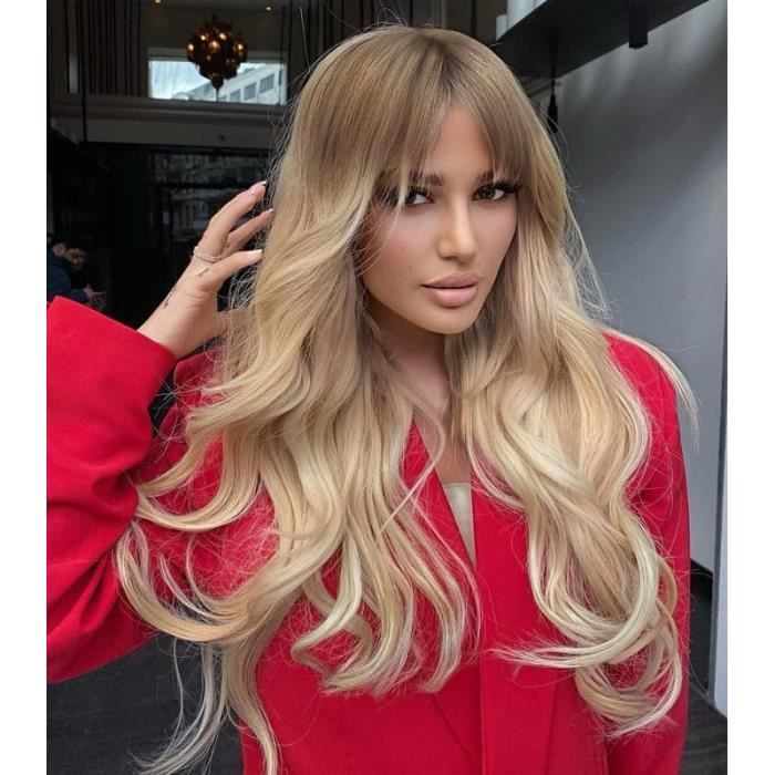 Perruque Enfant Blond Clair Avec Frange – 35,5 Cm, Cheveux Synthétiques Ondulés | Pour Costume, Fête, Cosplay