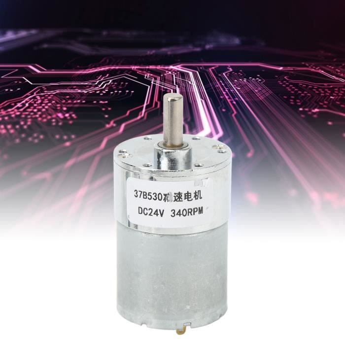 Moteur Réducteur DC 24V 25RPM - Moteur à Engrenage Micro Vis Sans Fin Pour Projets DIY