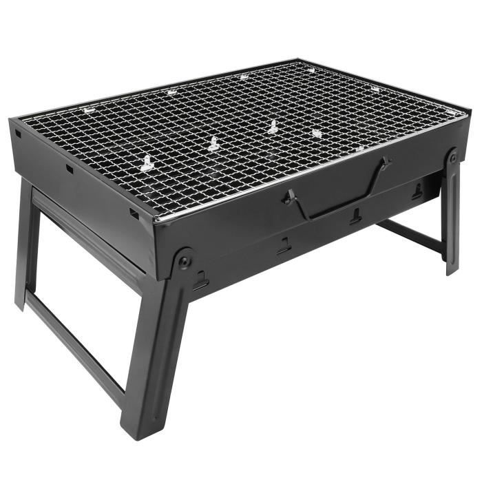VBESTLIFE barbecue de camping Barbecue Grill en acier inoxydable