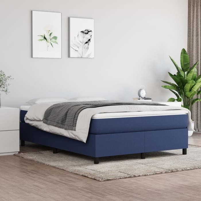 vidaXL Cadre de lit à lattes Lit Rembourré avec Sommier à Lattes Lit Double Lit Adulte de Chambre à Coucher Moderne 3120868