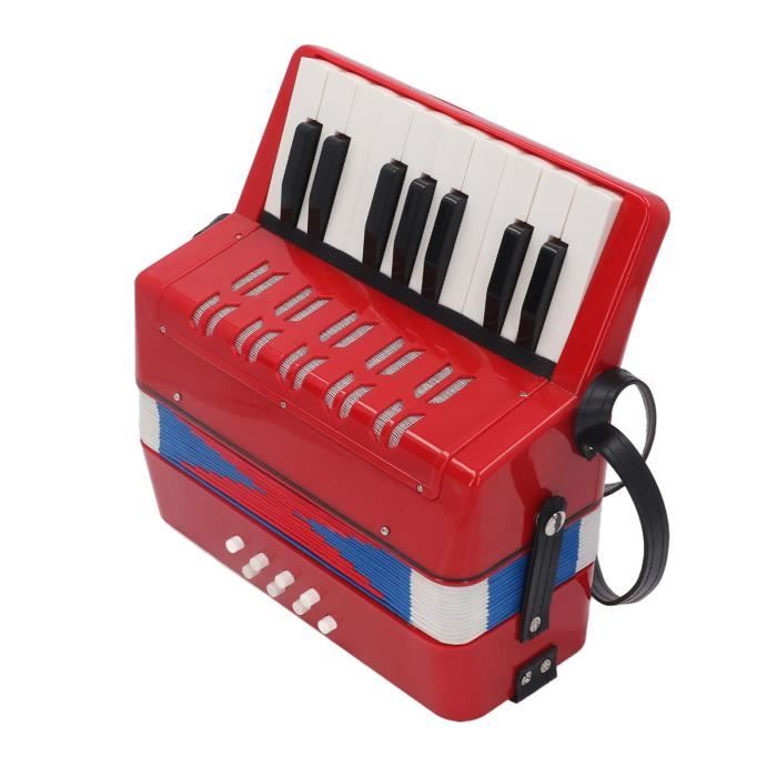 Accordéon Diatonique 22 Touches 8 Basses - Professionnel Et Débutant, Bleu Foncé - Sac Inclus