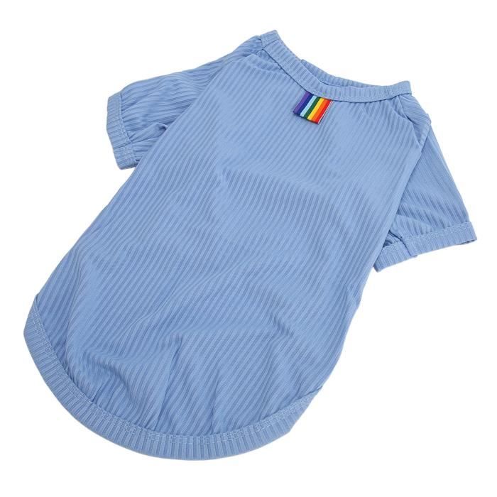 Meilleurs prix pour T-shirt pour Chien - VVIKIZY - Rayé - Respirant - Doux - Élastique
