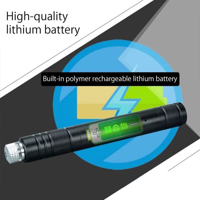 Lampe Torche LED Rechargeable USB, Longue Portée, étanche, 3 Modes, Noir, TY-908M