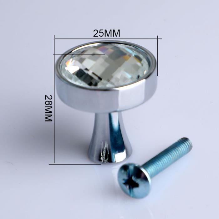 POIGNEE DE MEUBLE BOUTON DE MEUBLE Silver 25mm Poign e De Porte Pour poignee-de-meuble-bouton-de-meuble-silver-25mm-poign-e-de-porte-pour