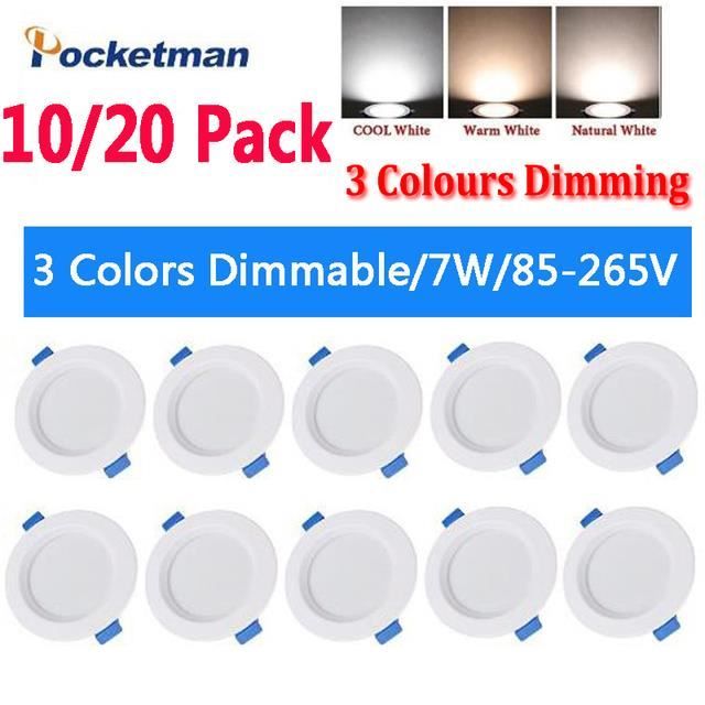 Lot De 10 Spots LED Encastrables 5W - Blanc, Diamètre 9cm, Pour Intérieur (chambre, Salon)