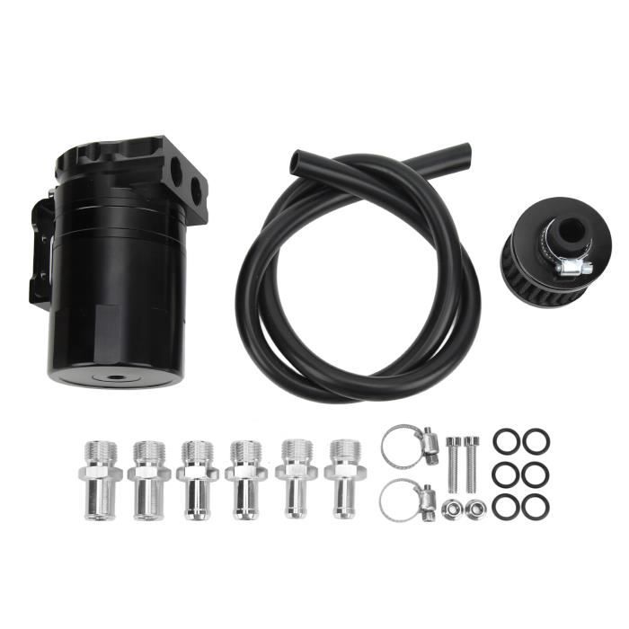 Réservoir Récupérateur D'Huile Zerone Universel - Alliage Aluminium Rouge, Raccords 10 & 15 Mm, Avec Support