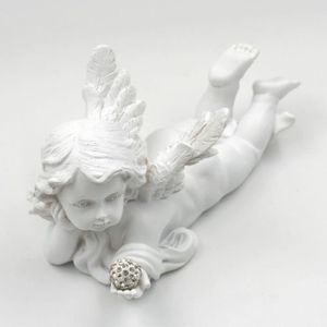 Décoration Communion Baptême Figurines Anges Gardiens Logbuch-Verlag - Lot 4 Pièces 5cm Blanc/argent Souvenir Baptême