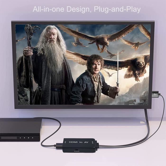 Adaptateur AV Vers HDMI convertisseur, Subway AV Converter adaptateur HDMI  / RCA Mini Box pour TV / PC / PS3 / - Cdiscount Informatique