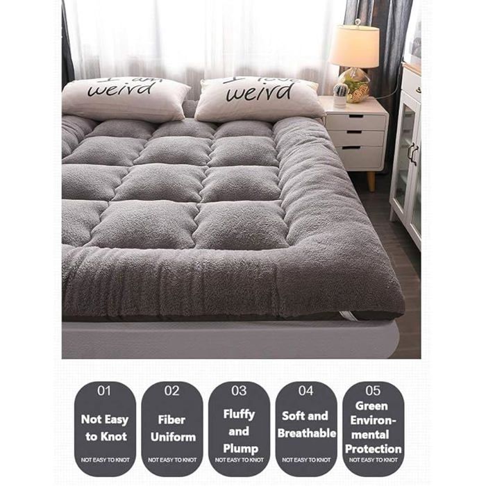 Matelas de sol japonais futon épais avec design enroulable pliable pour dortoir, lit inclinable Matelas de sol japonais futon épais avec design enroulable pliable pour dortoir, lit inclinable