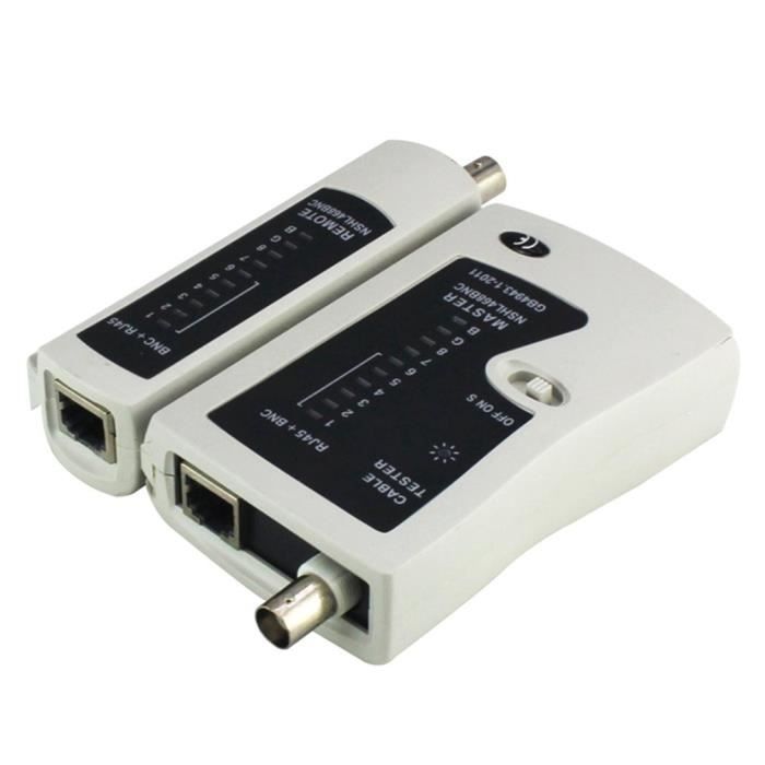 Testeur Rj45 Debit Testeur de câble réseau LAN RJ45 BNC, outil de Diagnostic Portable ...