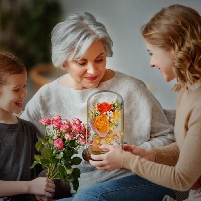 La Belle et la Bête Rose Eternelle sous Cloche Rose Enchantée Élégant La Belle et la Bête Rose Eternelle sous Cloche Rose Enchantée Élégant