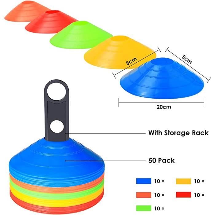 25 Plots De Marquage FainFun Agility - Cônes D'Entraînement Football, Sport Et Dressage Chien - Multicolore