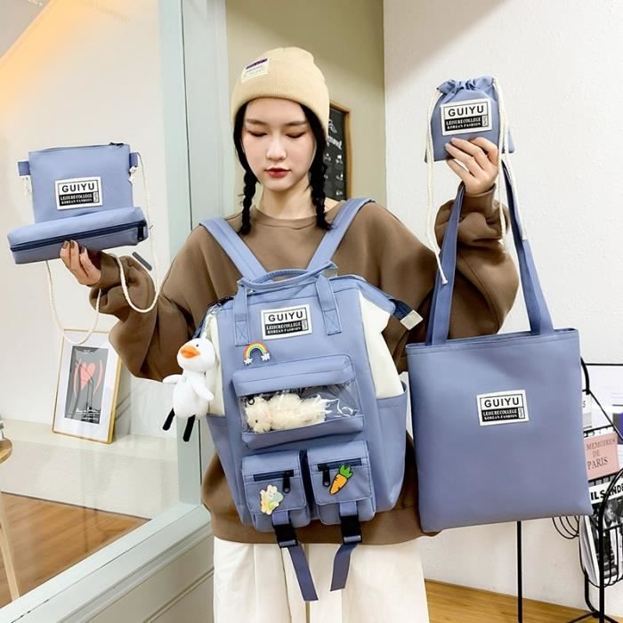 Rose Fashion Women s Backpack Canvas School Bags For Girls Ladies Travel Bag 2021 Rucksack Cdiscount Bagagerie Maroquinerie