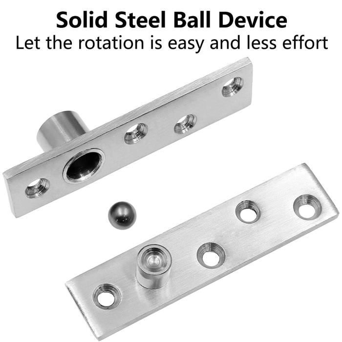JJDD Lot De 12 Charnières De Porte Pivotantes à 360 Degrés En Acier Inoxydable Pour Porte De Placard, Armoire