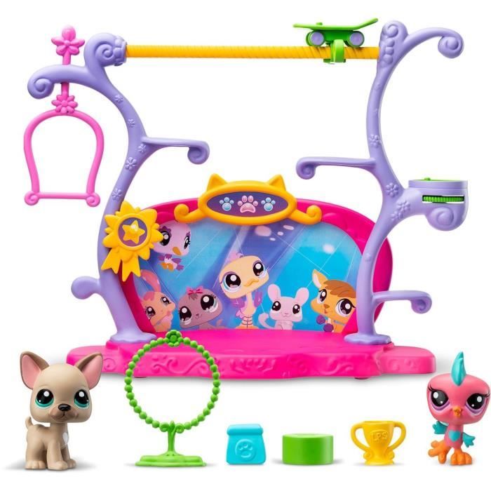 Maison Deluxe Littlest Pet Shop - Set Avec 4 Animaux, 20 Accessoires, 4 Cartes Collector - Génération 7 - Dès 4 Ans