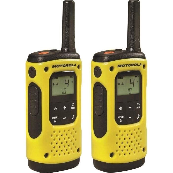Motorola - Talkie Walkie TLKR T92 H20 - Portee 10Km* - Jaune