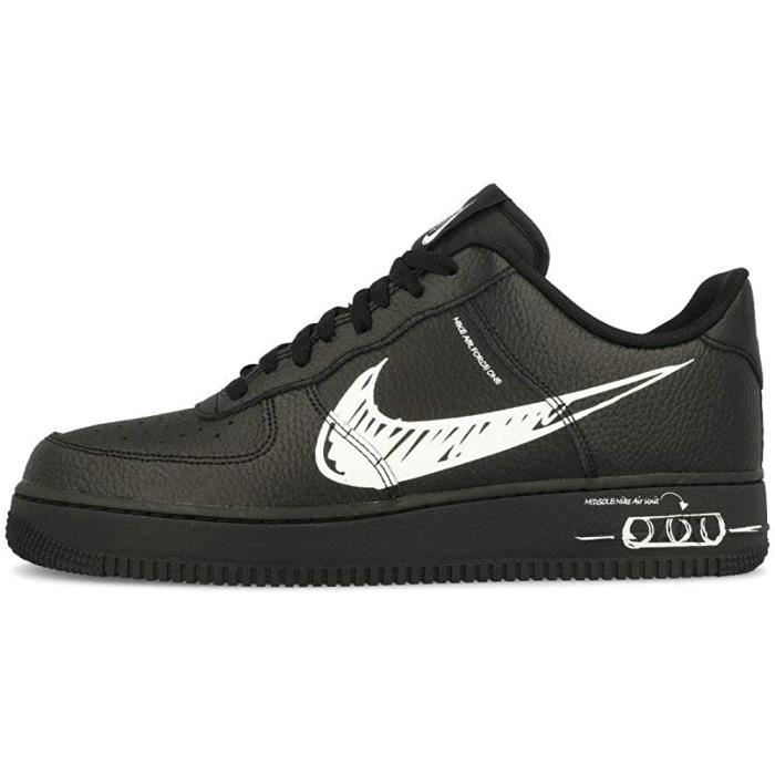Basket Nike Air Force 1 LV8 Homme Noir Boucle de serrage Toile noir Cdiscount Chaussures