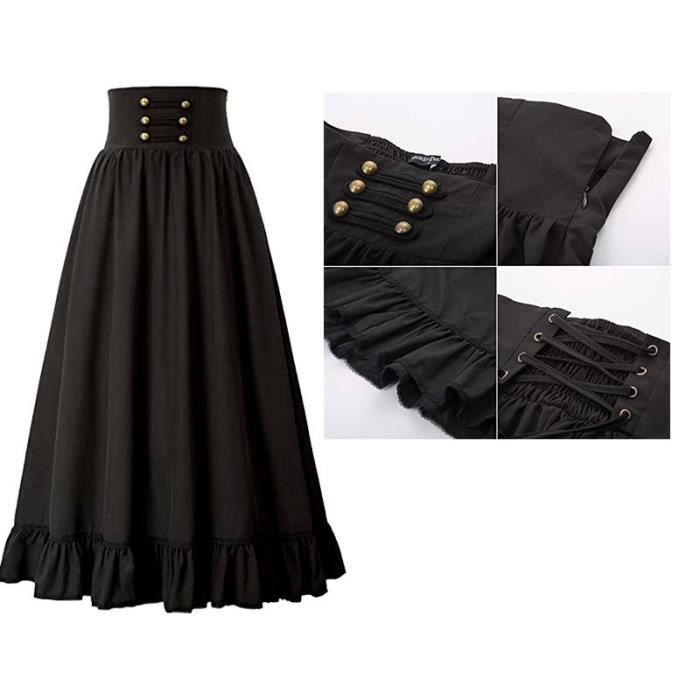 AMOUNE Jupe Femme Taille Haute A Line Evas e Smock e Victorienne