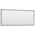 394NEUF Miroir de salle de bain MIROIR LUMINEUX LED SALLE DE BAIN Miroir Mural avec éclairage LED Gris béton 90x1,5x37 cm Aggloméré-2