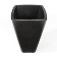 Pot de Fleur Grand - STEP 2 - Onyx noir - Avec réserve d'eau - 42,8 x 42,8 x 66 cm-2