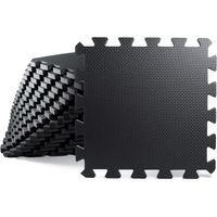 18 Tapis De Sol Puzzle – Gym, Entraînement – Noirs – 60x60 Cm – Neufs