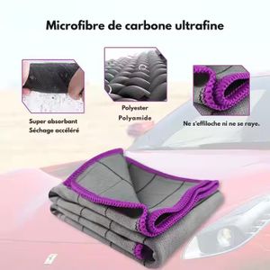 Serviette Microfibre Extra Épaisse 420g - 60x160 Cm, Ultra Absorbante Et Douce Pour Bain, Sport, Voiture Et Maison – Noir