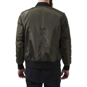 Veste Bomber Urban Classics - Polyester Recyclé - Col Côtelé - Poches Zippées