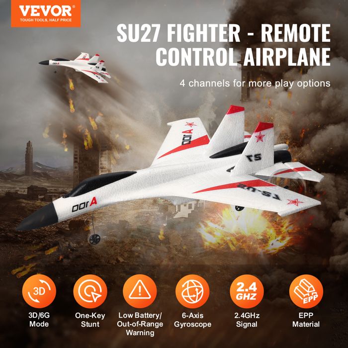 Avion RC Planeur En Mousse EVA – Télécommande 4 Canaux, LEDs, Vol Nocturne, Batterie 500 MAh, Cadeau Tout âge