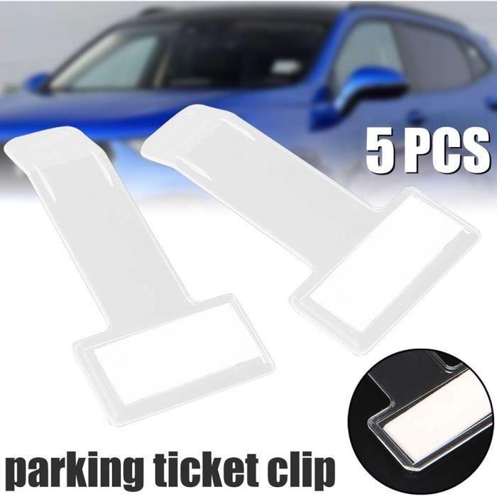 24 Clips Pare-brise Pour Tickets De Parking - 4 Tailles, Adhésifs Transparents - Pour Voiture, Cartes Et Documents