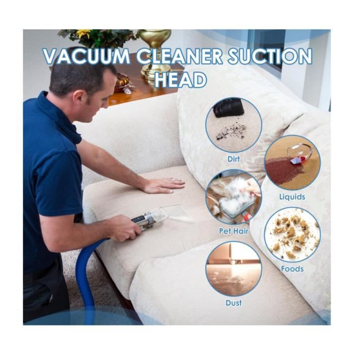 Lot De 2 Embouts Aspirateur Pour Canapé, Voiture & Tissus - Buse Brosse Tapis & Sièges, Accessoire Nettoyage Voiture & Ameublement (Grand + Petit)