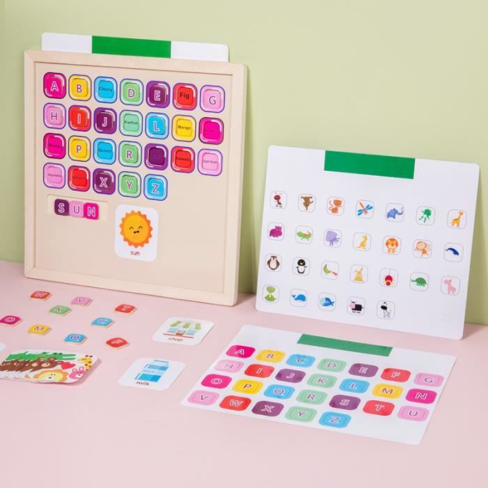 Jeux Montessori 1 An RunHero Jeu Magnétique Alphabet Bois - Labyrinthe Lettres - Apprentissage