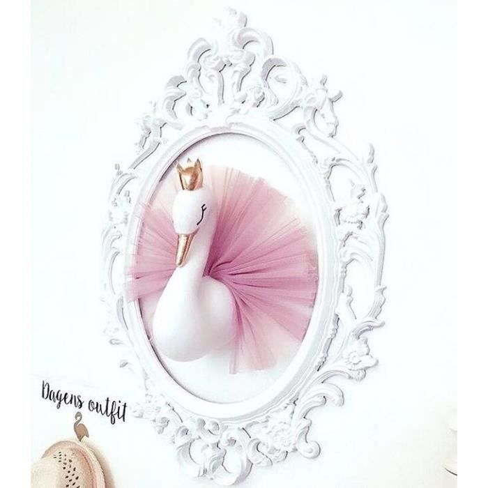 Décoration De Chambre D'enfant Cygne Reine Princesse Boho | Vecteur Premium