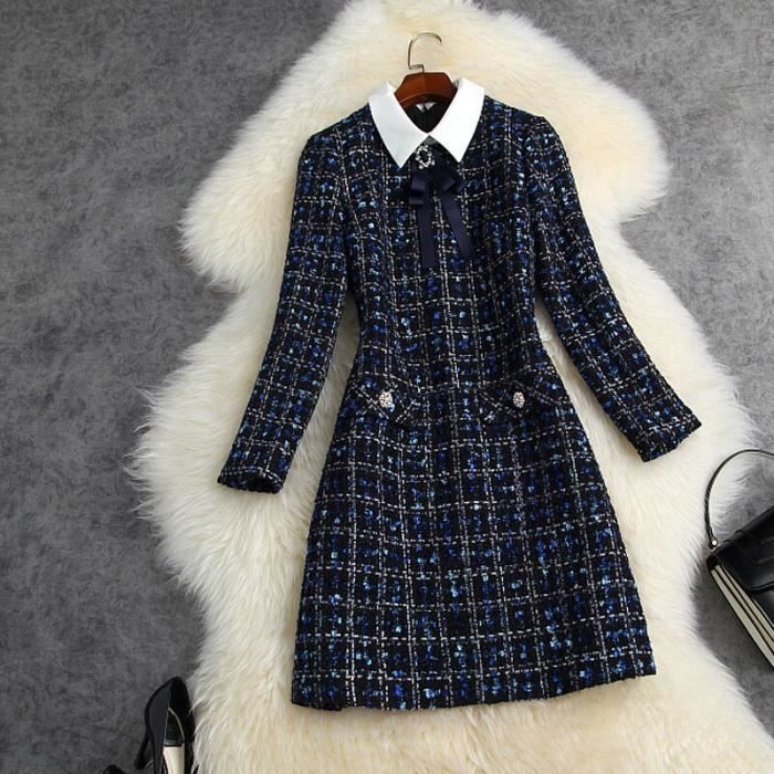 Robe en store tweed femme