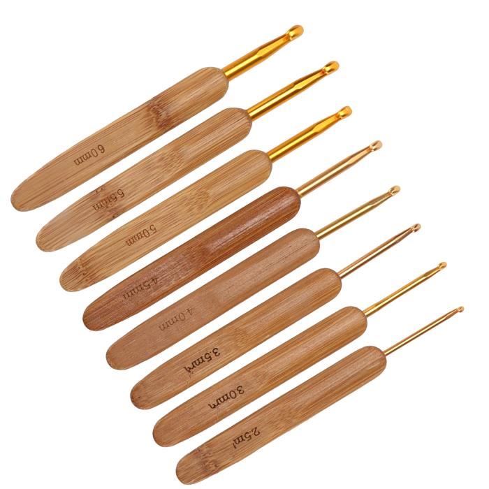 Qiilu Crochets ergonomiques 8Pcs Crochets Crochet Ergonomique Poignée ...