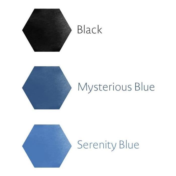 WATERMAN boîte de 8 cartouches longues, couleur Bleu Sérénité