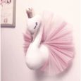 Cygne Mural 3D Objet Decoration Bebe Enfant Chambre Suspension Ornement avec Petit Cadeau Rose-3