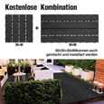 Izrielar Lot de 22 Dalle de terrasse en composite bois-plastique. 2 m². 30x30 cm anthracite DALLAGE-3