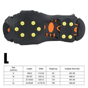 2 Paires Antidérapants 9,8 à 5 Clous Pour Chaussures Ski Marche Uxcell Vert