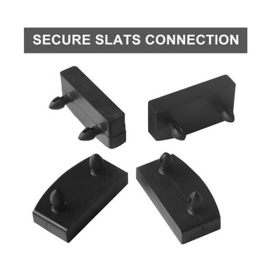 GIONAR 36 Pièces Supports Pour Lattes De Lit - Embouts Plastique Noir 55mm Pour Sommier - Fixation Stable