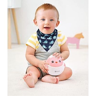 URMYWO 8 Pièces Bavoirs Bébé Bandana Triangle 100% Coton - Doux Et Absorbants Avec 4 Boutons Réglables