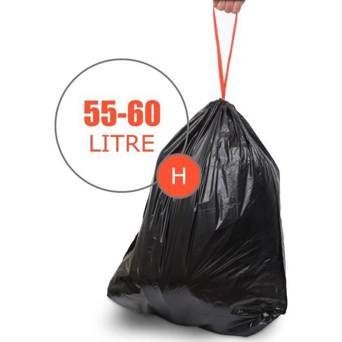 Handy Bag Handy bag sacs poubelle salle de bains à lien 5l, 80% de plastiq  ue recyclé, 1 rouleau de 35 sacs 