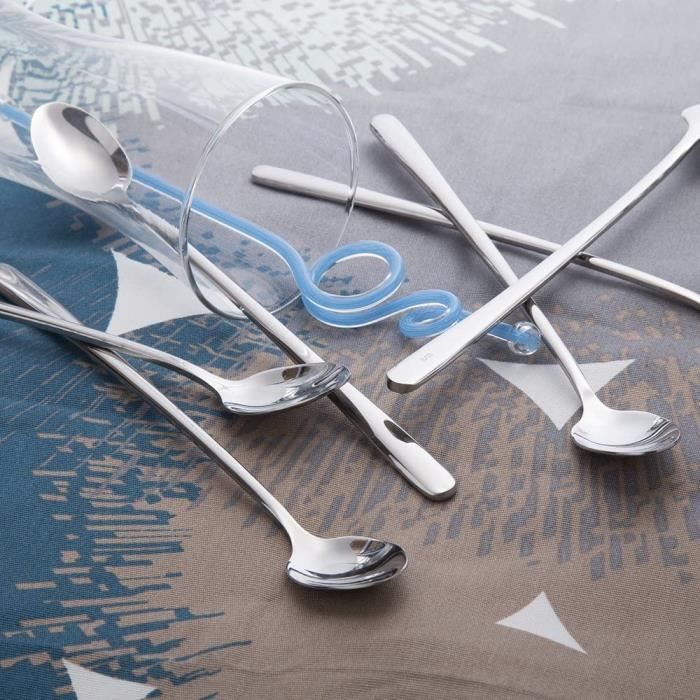 6 Pièces Ensemble De Cuillères à Latte Colorées, 18.9 Cm Cuillères Longue Couleur à Café En